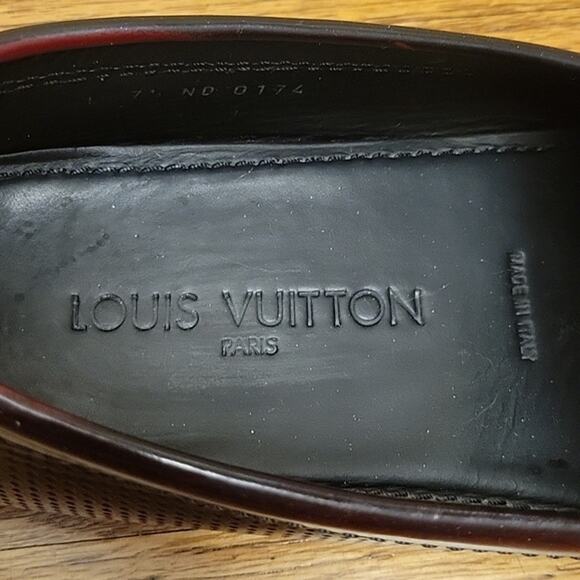Louis Vuitton Black Luxury Designer Perforated Leather Driving Loafers -9 to 9.5 - Picture 4 of 12
